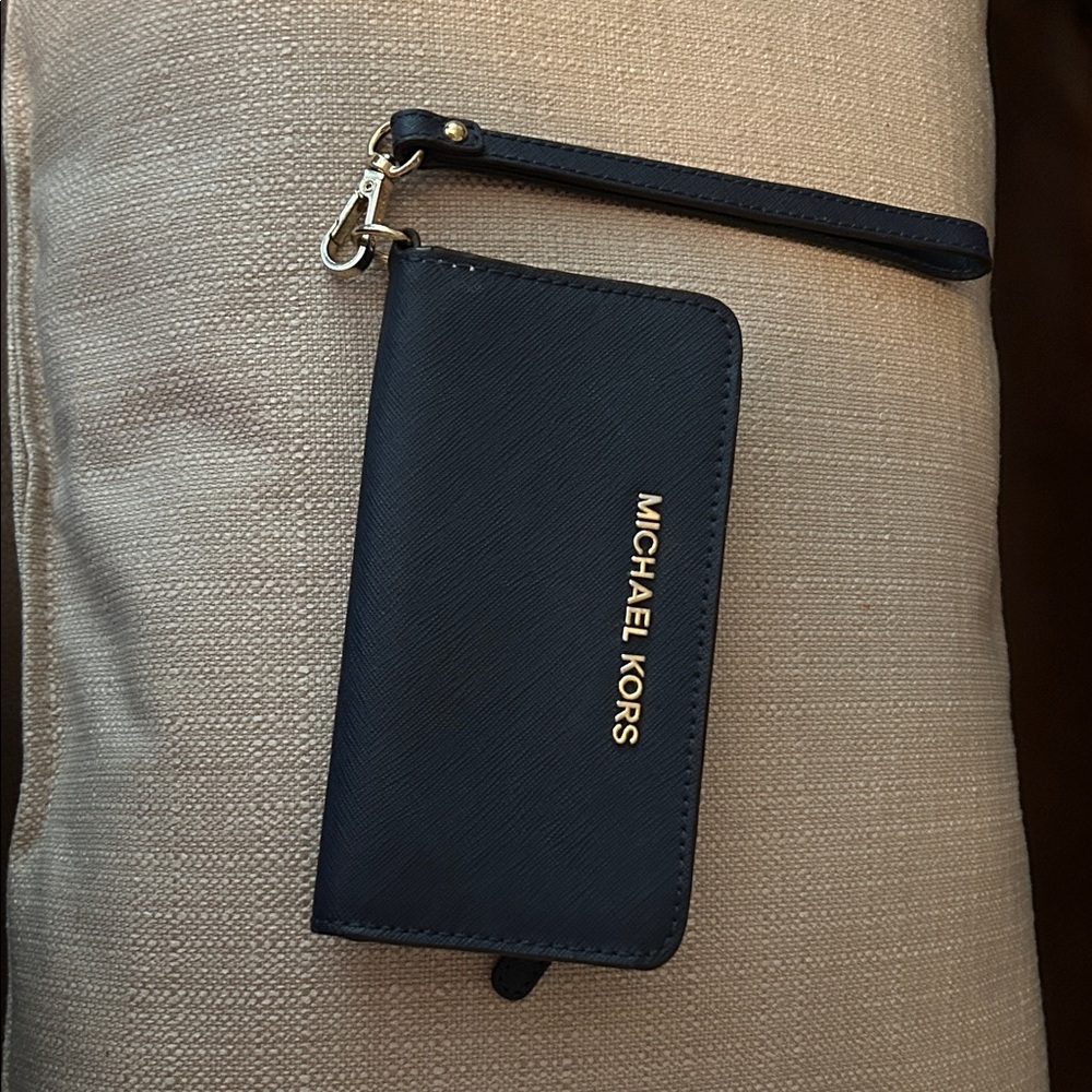 Michael Kors Dark Blue Wristlet